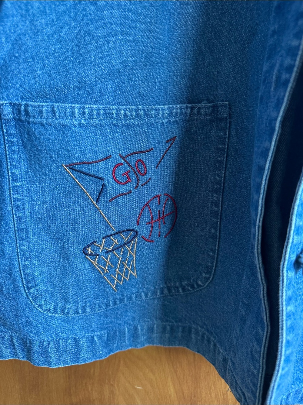 Christopher & Banks Blue Denim Jacket with Embroidered Pockets - Picture 4 of 8